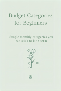 Simple Monthly Budget Categories That Actually Work
